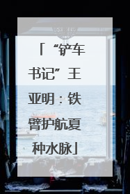 “铲车书记”王亚明：铁臂护航夏种水脉
